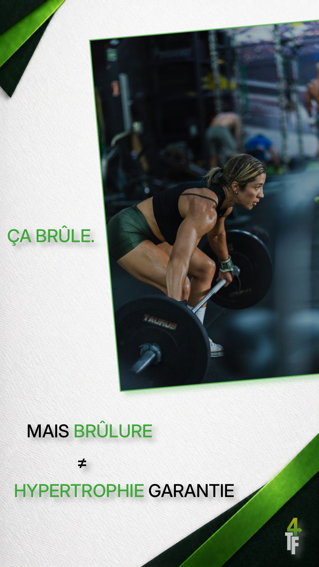 Brûlure musculaire pendant une série et distinction avec le stimulus d’hypertrophie