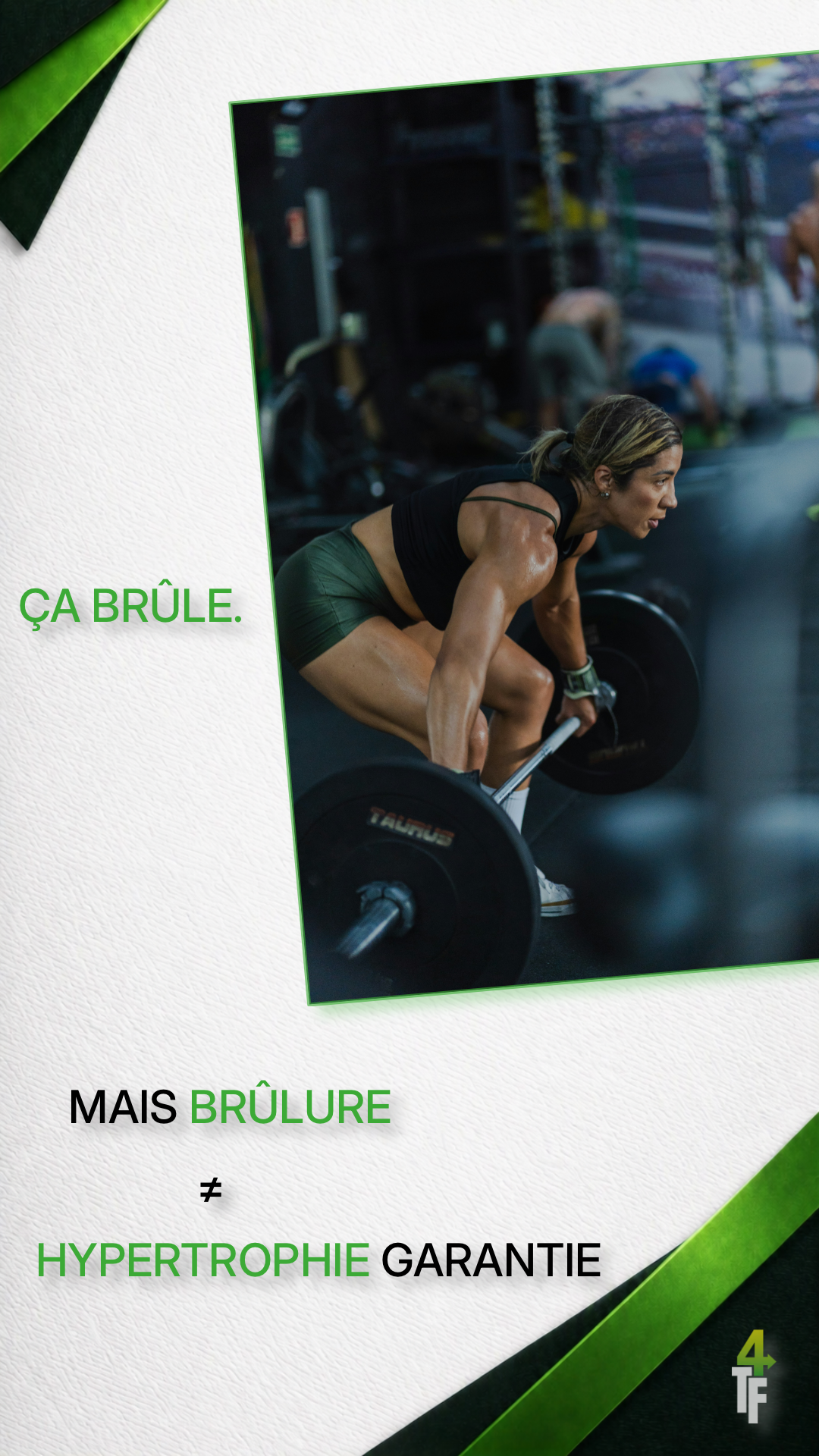 Brûlure musculaire pendant une série et distinction avec le stimulus d’hypertrophie